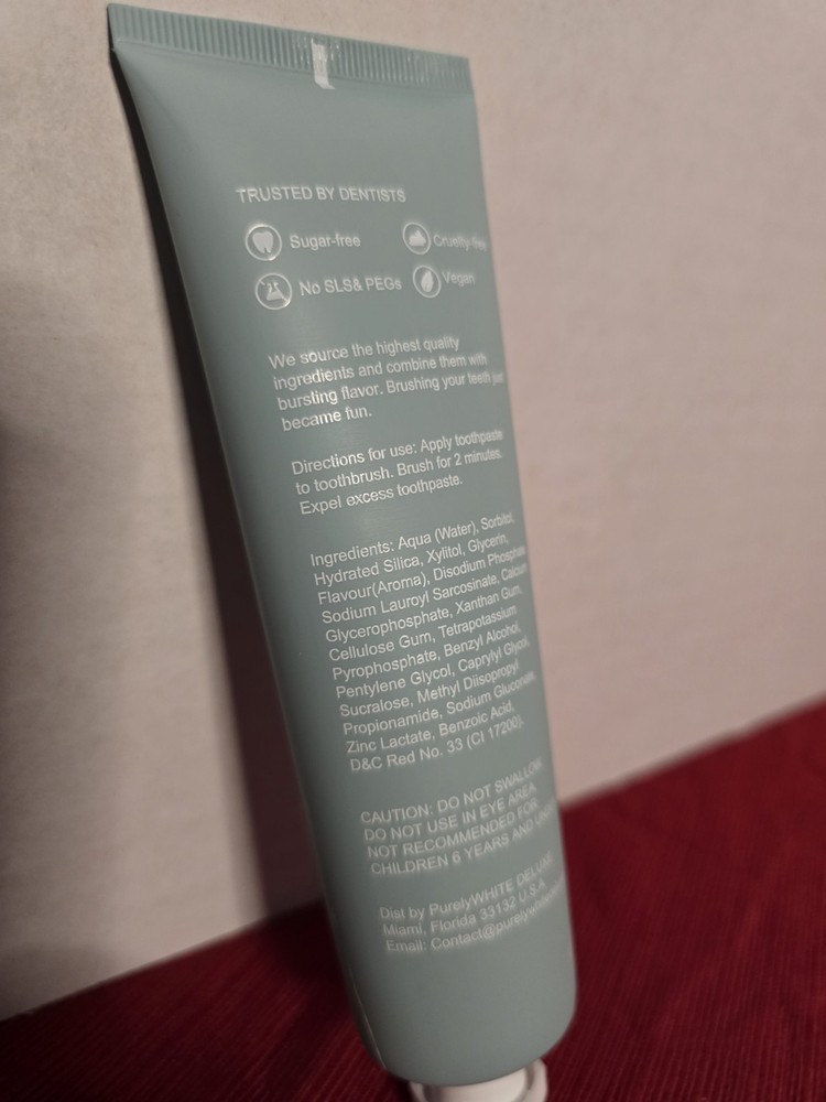 PurelyWHITE - Mint Toothpaste - Advanced Whitening 100ml/3.5 Oz