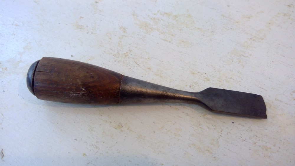Stubby Stanley Wood Socket Chisel, 3/4 Inch Vintage