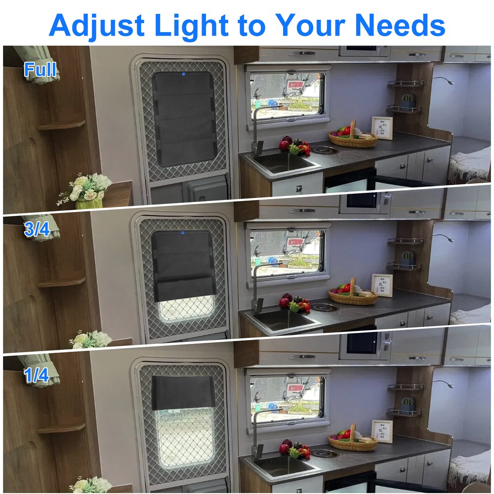 16x25" RV Skylight Cover, Blackout Vent Shade, UV Protection & Waterproof