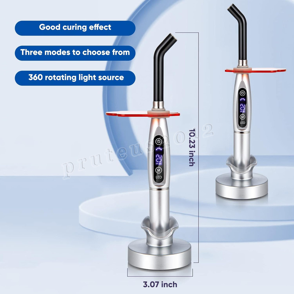 Professional Dental LED Curing Light Lamp Wireless Cordless 2000MW Optional