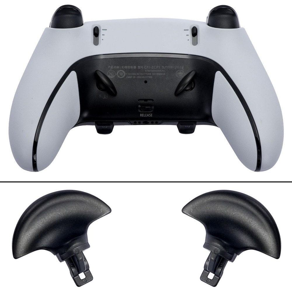 Ikpek 4PCS Metallic Back Paddles for PS5 Edge Controller, Black