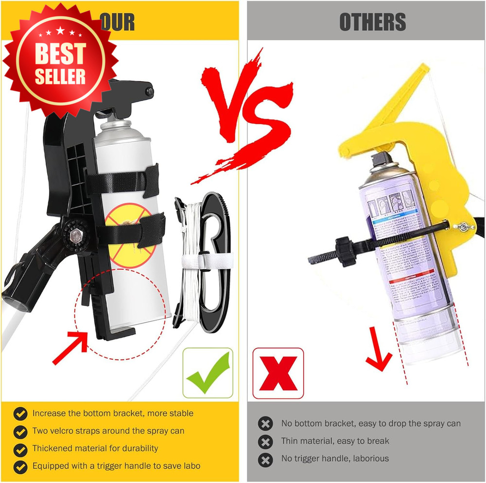 Pro Spray Can Extension Pole Adaptor Trigger Handle Wasp Hornet Duster US