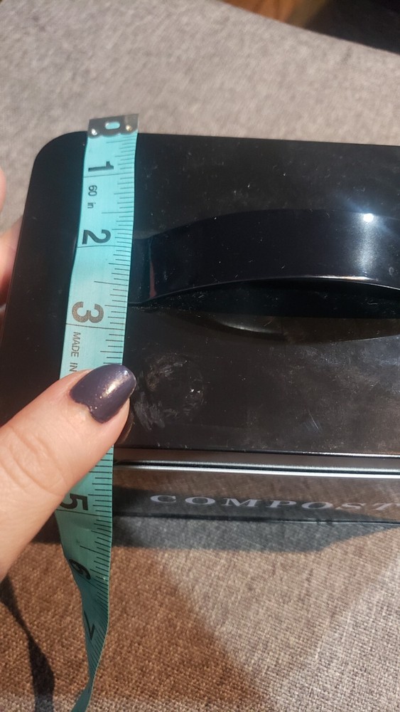 Never Used Small Compost Tin Box Black