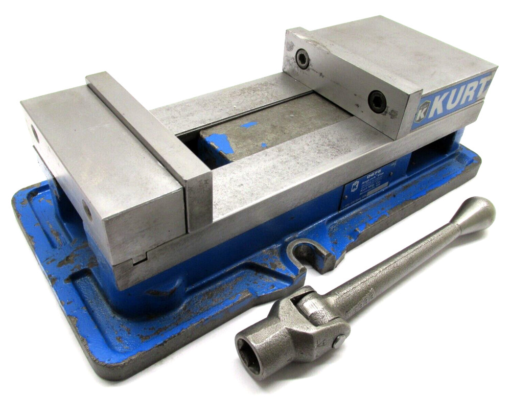 KURT ANGLOCK 6" MILLING MACHINE VISE w/ JAWS & HANDLE - #D675