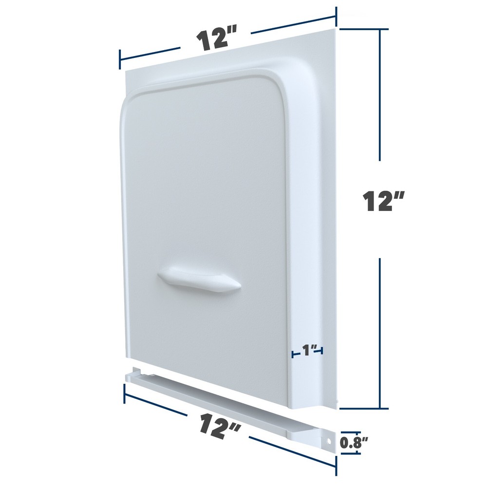 RV Screen Door Slider and Stop 12" NEW White OEM Replacement Leisure Coachworks