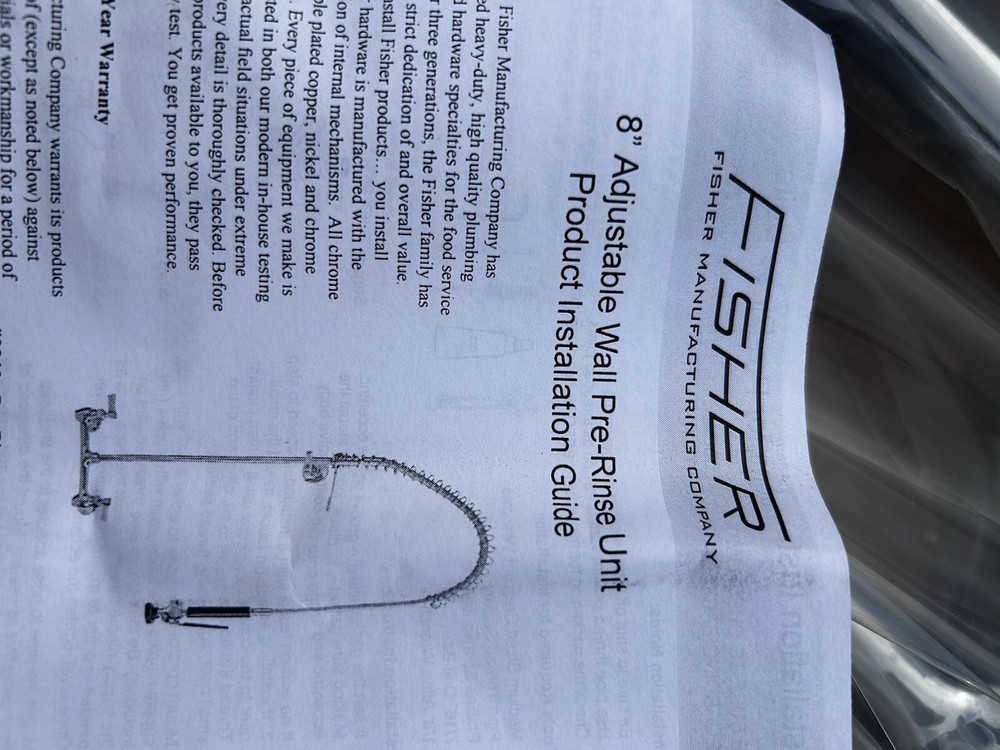 Fisher 8” Adjustable Pre-Rinse Unit