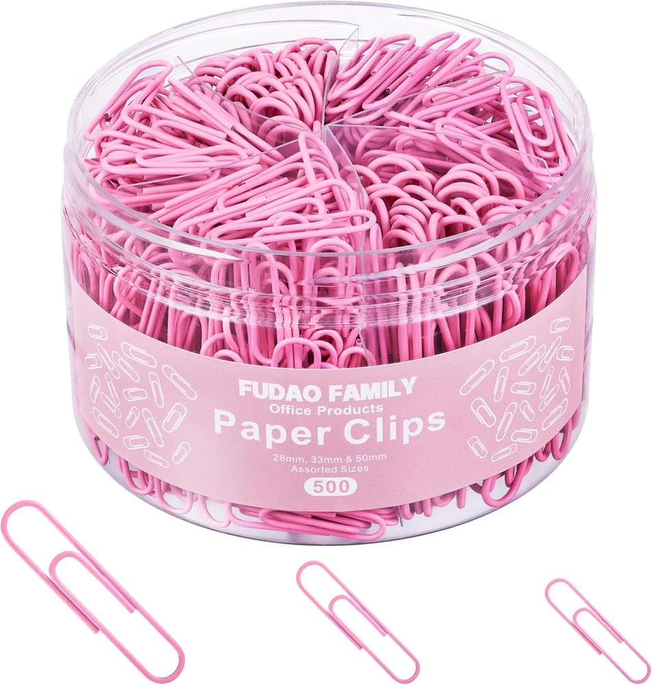 FUDAO FILY Paper Clips Assorted Sizes, Small, Medium and Lar