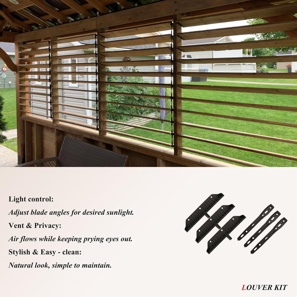 Louver Bracket Kit, Deck Sunblind System, Shutters Hardware System for Windows G