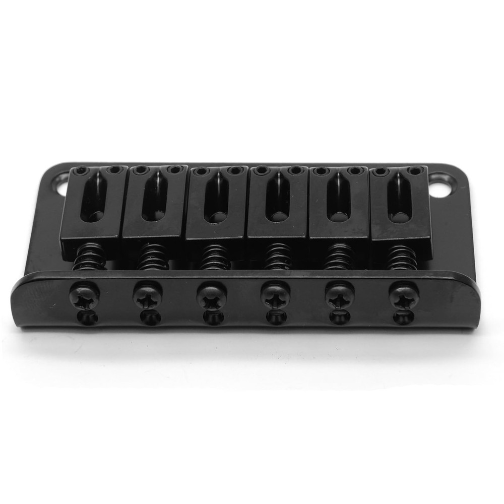 78mm Fixed Hardtail Bridge for 6 String Fender Strat Tele Electric Guitar (Bl...