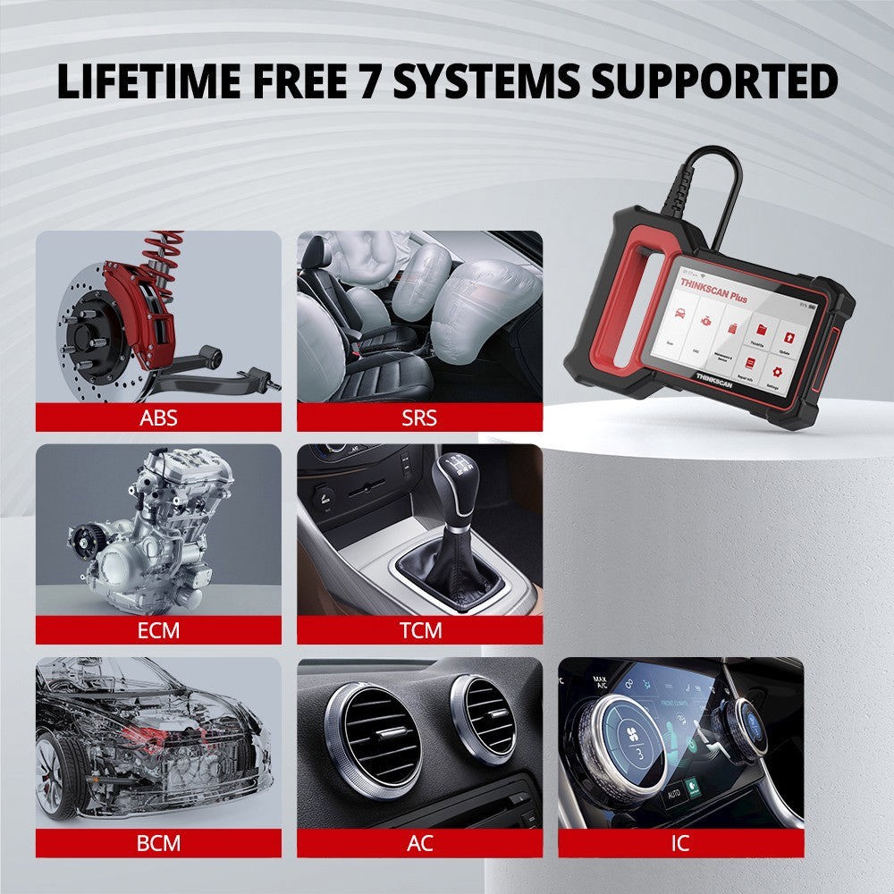 THINKCAR PLUS S7 Code Reader Car Diagnostic Tool ABS SAS SRS OBD2 Scanner