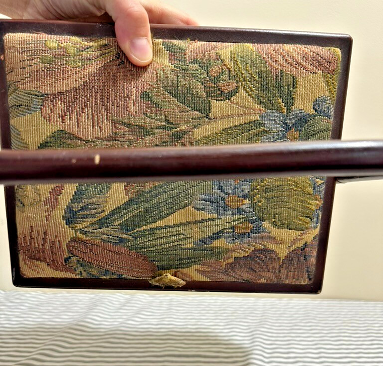 Vintage Floral Sewing Box With Handle