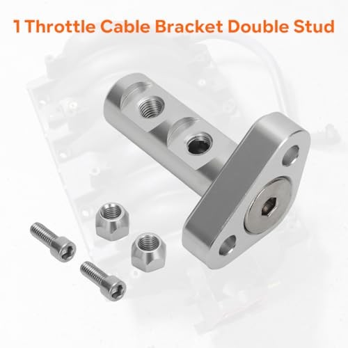 Aluminum Double Stud Throttle Cable Bracket For GM Throttle Body with 3"
