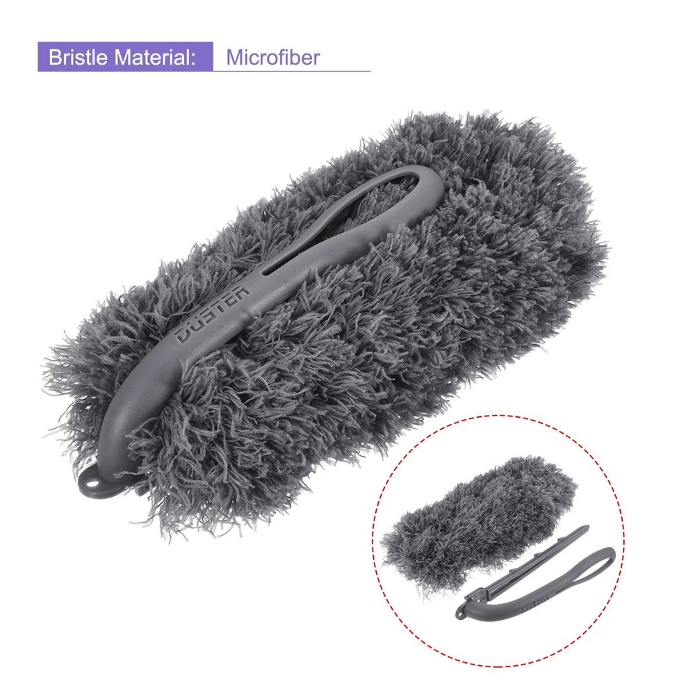 Microfiber Dust Reusable Feather Dust, Grey