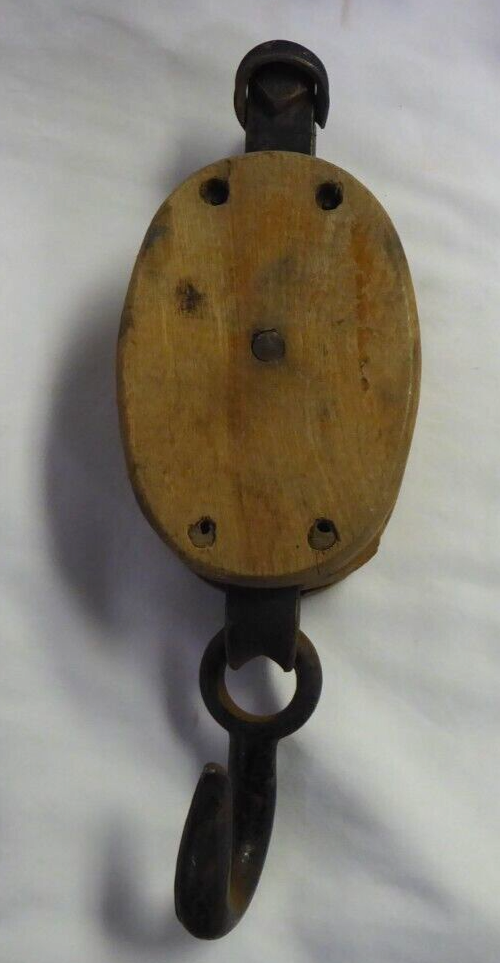 VINTAGE ANVIL BLOCK & TACKLE PULLEY