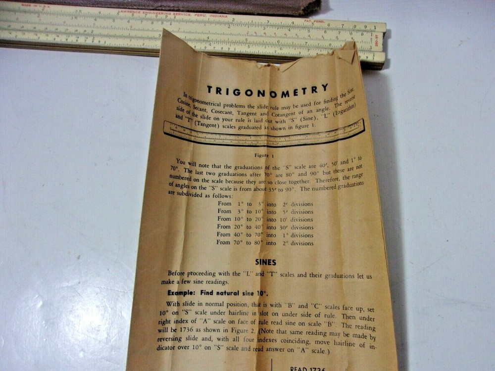 Vintage Lawrence Engineering Service Slide Rule