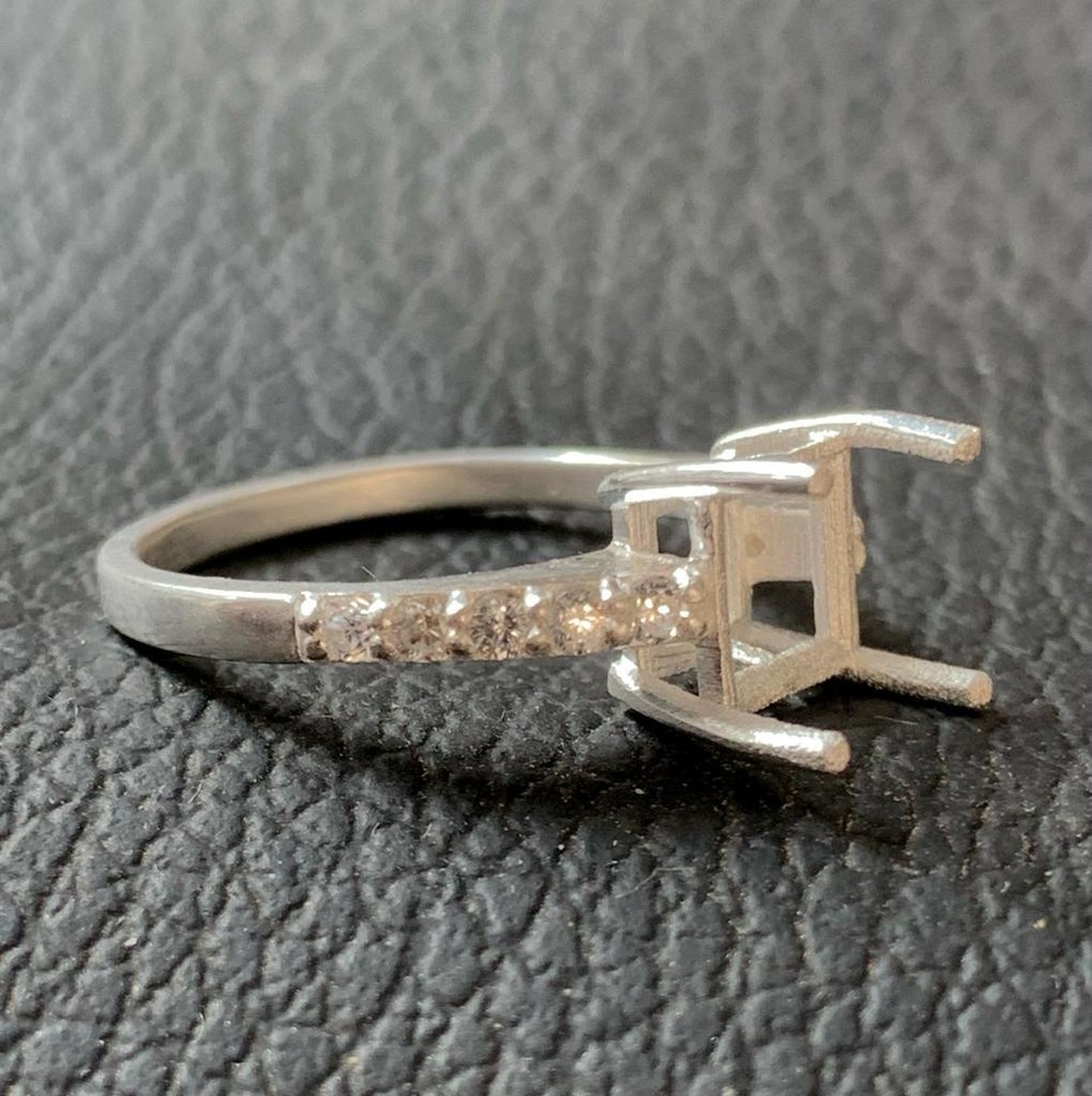 Sterling Silver Ring Blanks, 8 mm Square 925 Silver Ring Setting Bulk Order Sale
