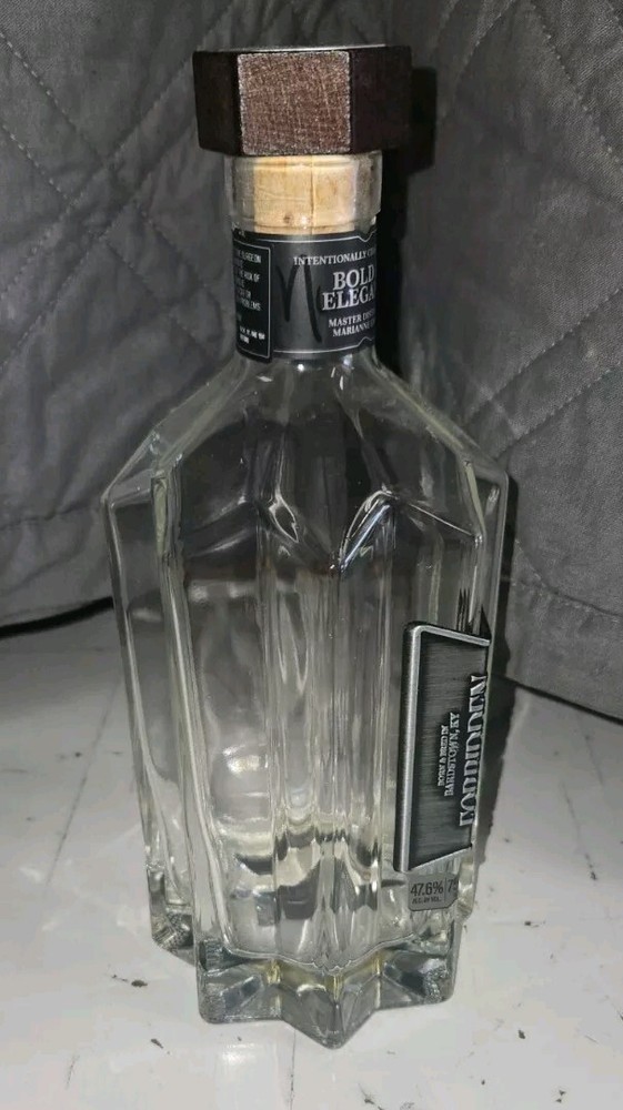 Empty Forbidden Whiskey Bottle Bourbon Bold Elegant Nice Shape