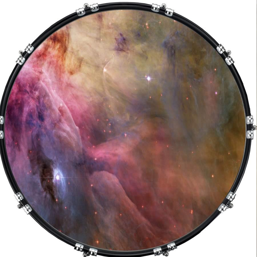 20" Custom Bass Kick Drum Front Head Graphical Graphic Milky Galaxy
