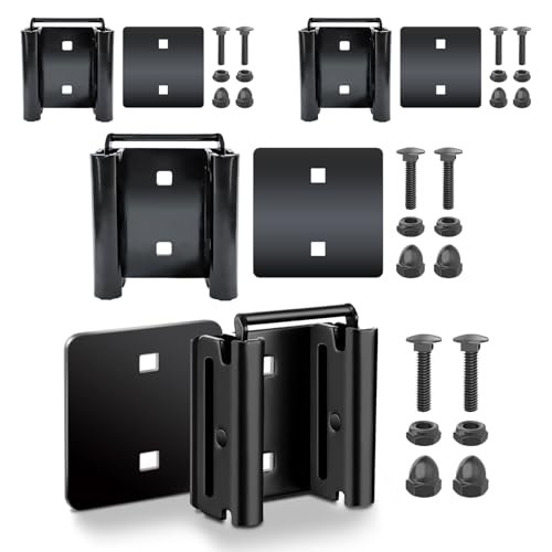 4 Pack E-Track Connector with Square Plates, E Track Double Fitting 04-Pack