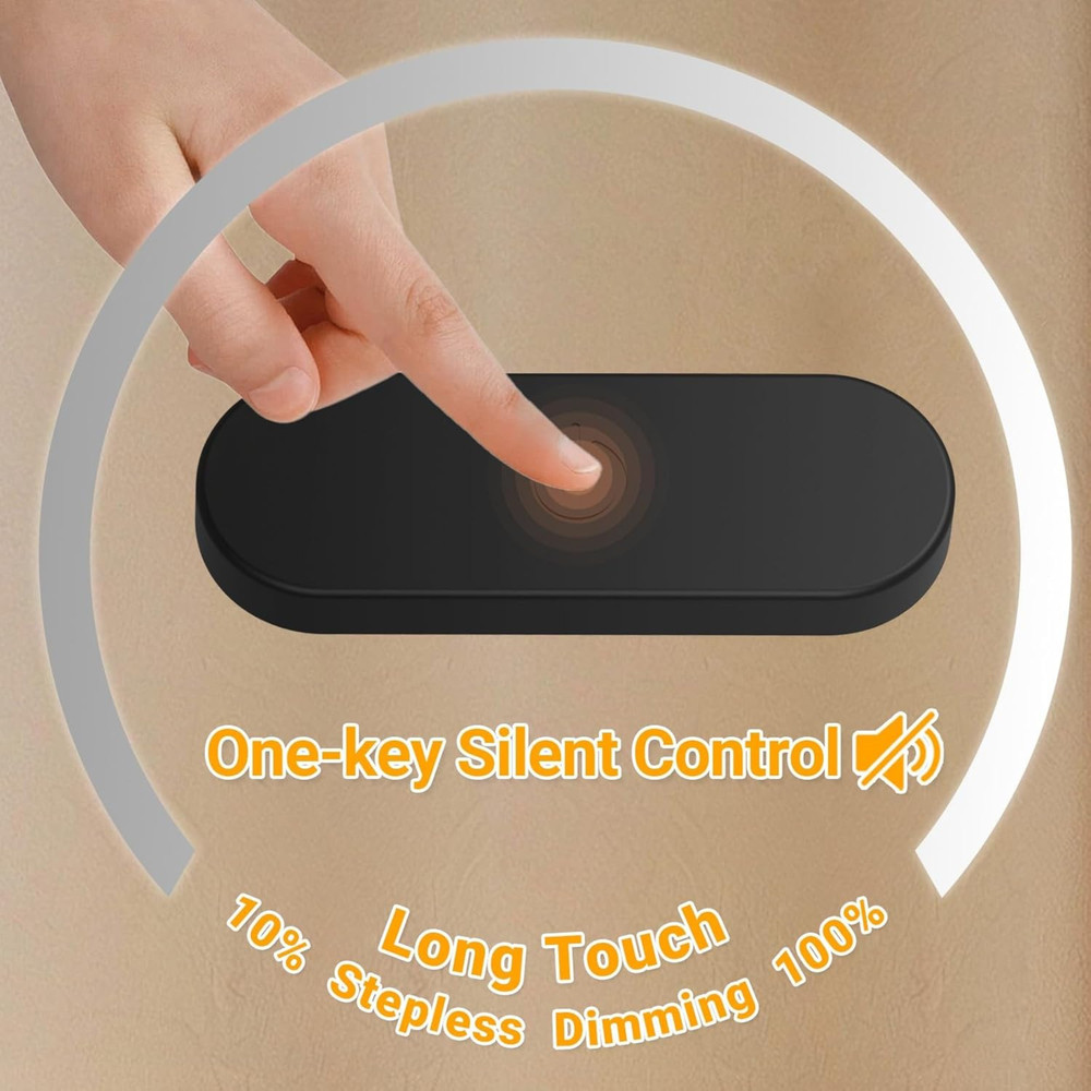 Book Light, Rechargeable Clear LED Flat Reading Light with 3 Colors Timer,