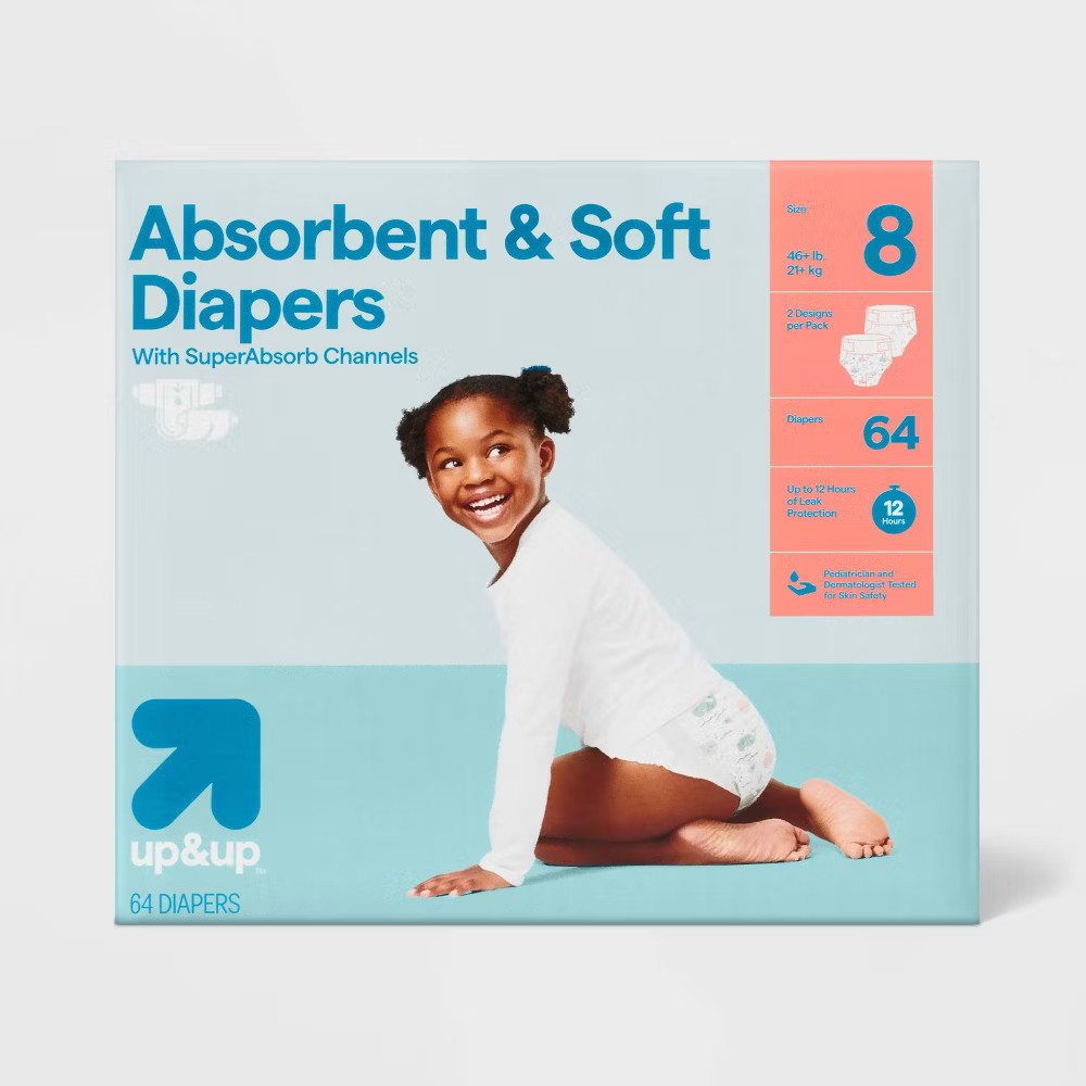 Disposable Diapers - Size 8 - 64ct - up&up