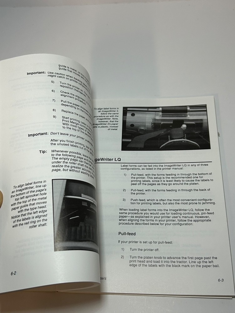 Avery - Mac Label Pro - Instruction Guide - 1991 Book Only