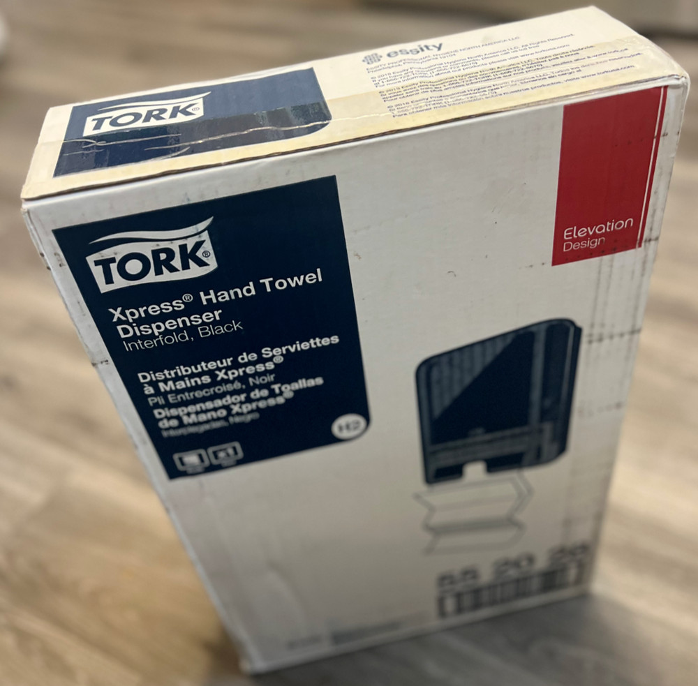 Tork Xpress Multifold Paper Hand Towel Dispenser Wall Mount, Black  NIB