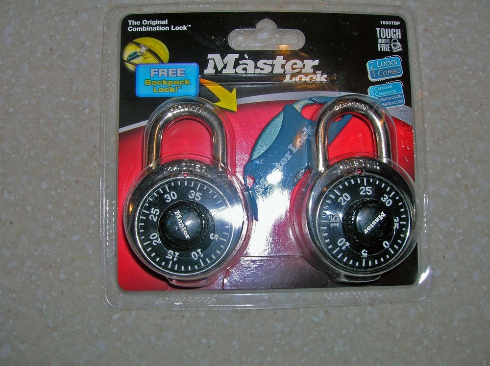 Master Combination Padlocks  1500 Series Twin Pack