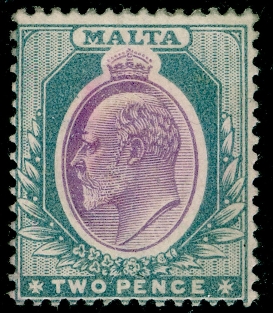 MALTA SG40, 2d purple & grey, M MINT. Cat £29.