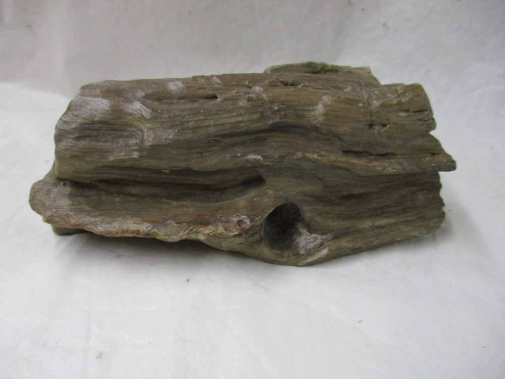 Solid Concrete Realistic Brown Log Shaped Figurine