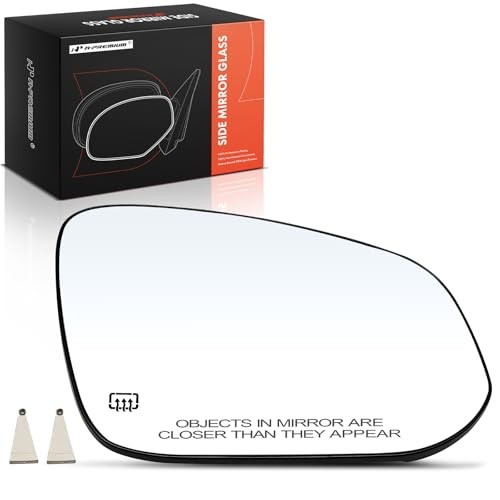 Right Passenger Side Heated Mirror Glass with Backing Plate - Compatible with