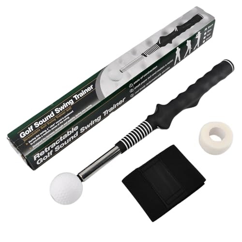 Retractable Golf Swing Trainer with Click Feedback - Right Hand Golf Grip