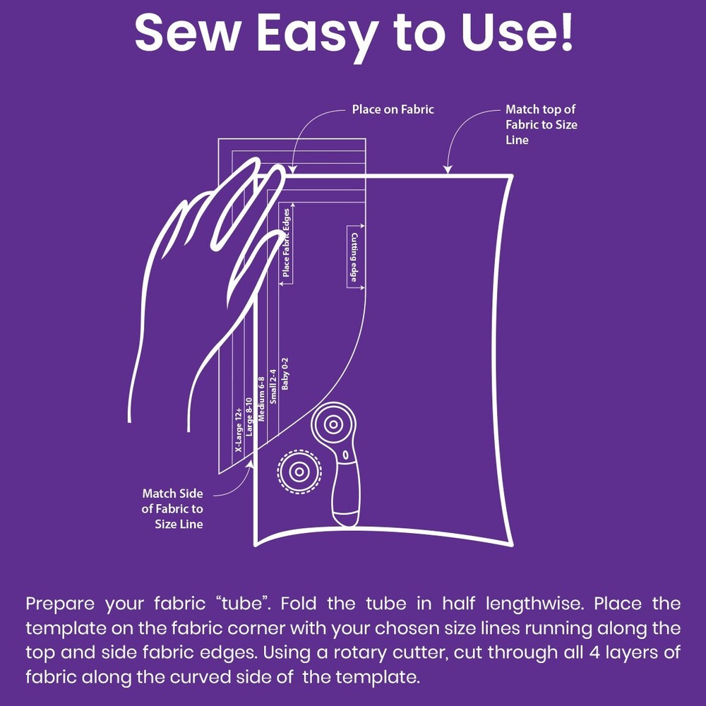 Pillowcase Dress Armhole Template