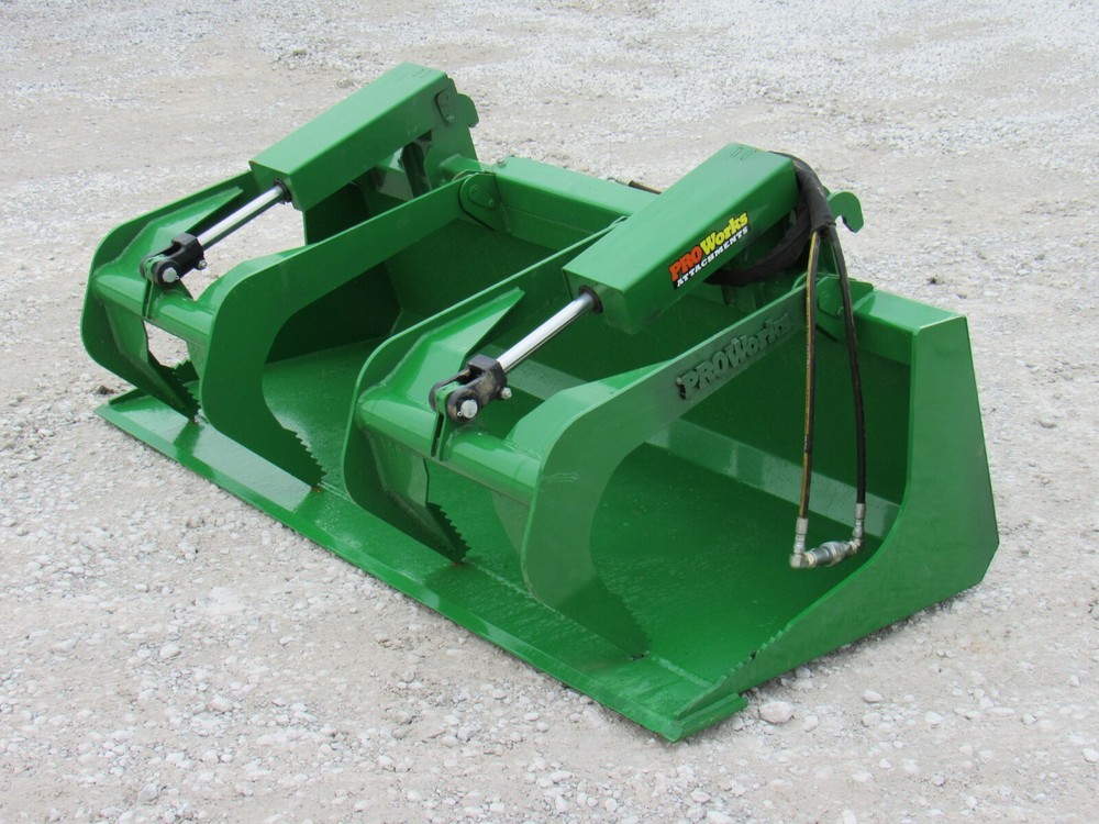 66″ Compact Tractor Solid Bottom Bucket Grapple Fits John Deere Tractor Loader