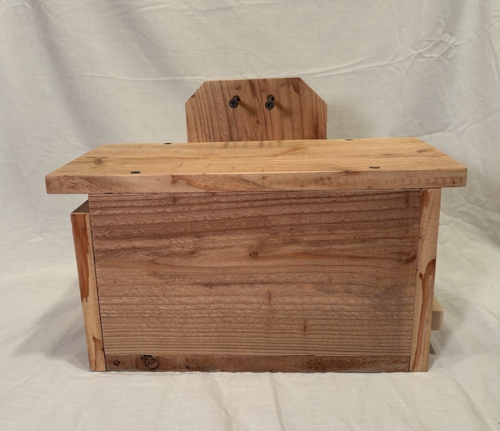 Solid Cedar Backyard Squirrel House Nesting Box - Wooden Wildlife Box- Large