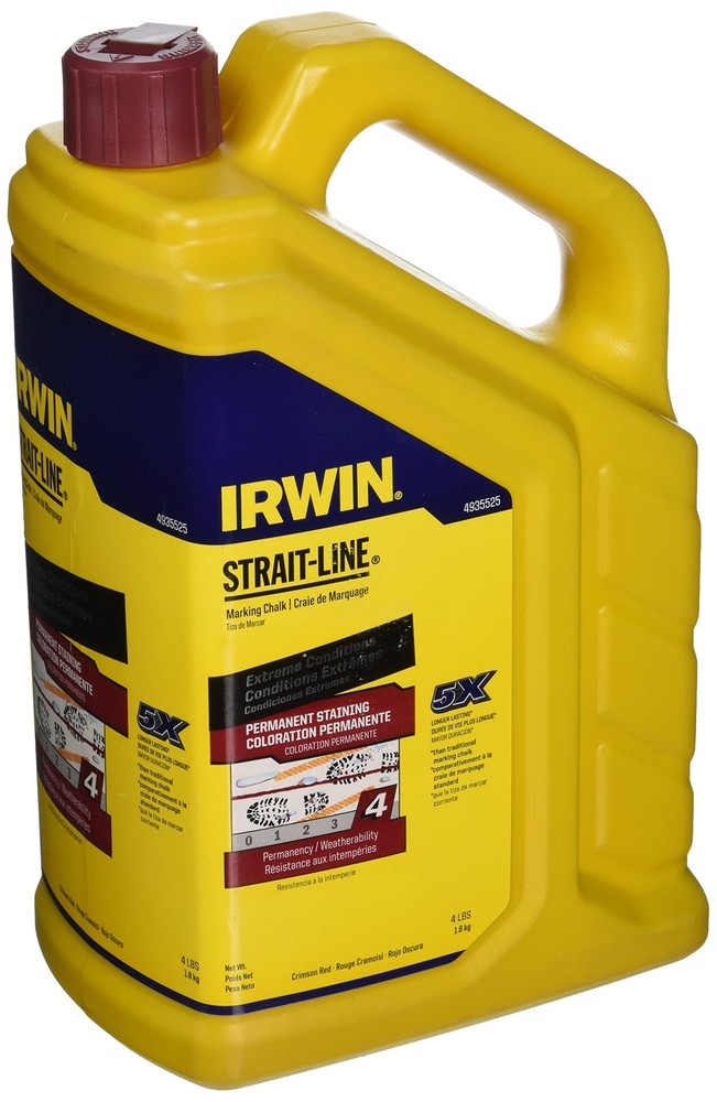 Irwin Tools IRWIN STRAIT-LINE Marking Chalk, Permanent Staining, Crimson Red...