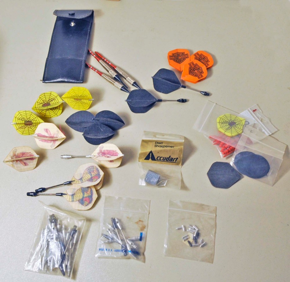 Lot Soft Tip Darts Harley Davidson Flights Case Assorted Misc