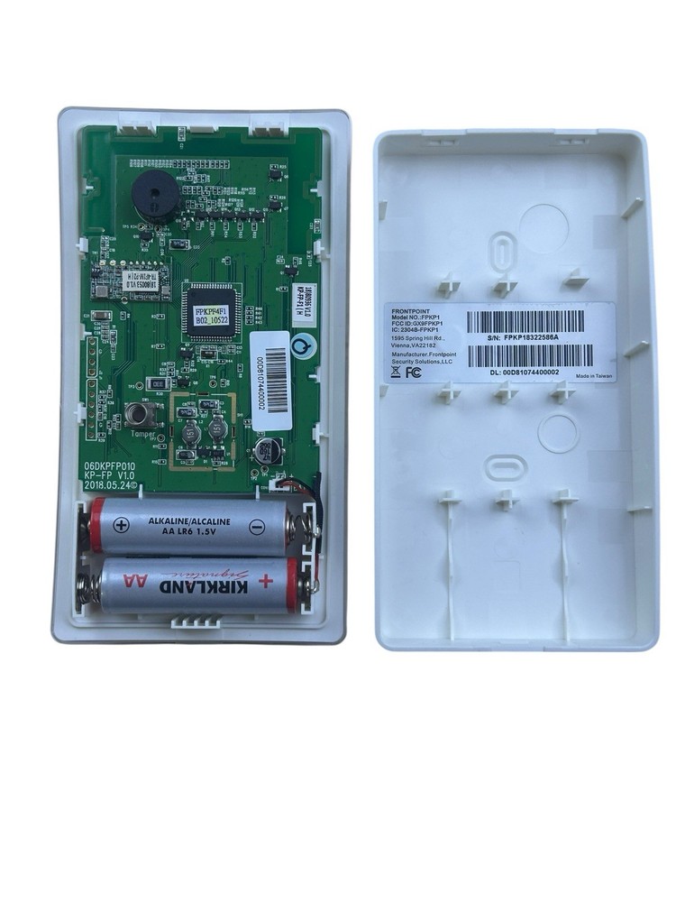 Frontpoint FPKP1 White Security Keypad Wall Mounted LED Indication Panic Button