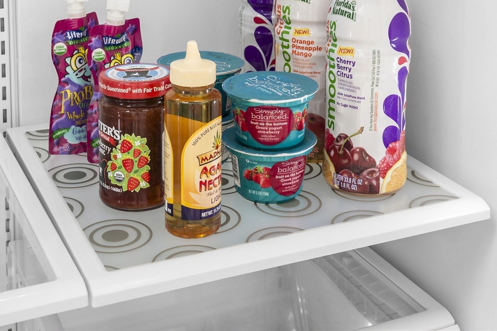 NEW Smart Choice 2-Pack Trimmable Refrigerator Liners GRAY Circles fridge custom