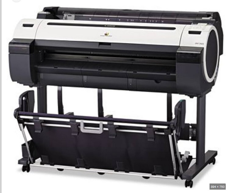 Canon imagePROGRAF iPF760 Plotter 36" Color Inkjet Large Format Printer w/inks