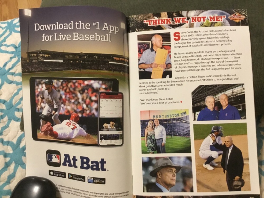 2018 ARIZONA FALL LEAGUE CHAMPIONSHIP GAME PROGRAM. $2.00!! FREE POSTAGE!!!