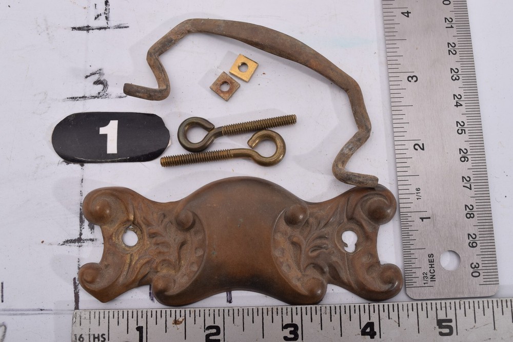Salvaged Antique Variations - 19th Century Pressed Metal Bail Pull(s) & Hardware