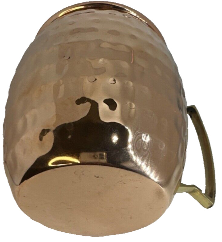 Pure Copper Mug ,Hammered Mug Holds 460 ml With Brass Handle