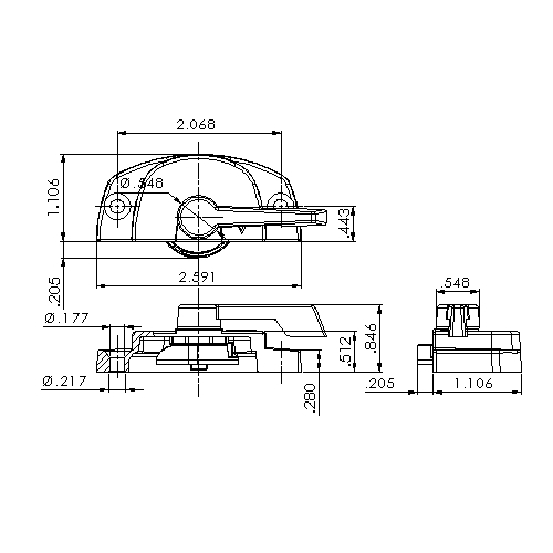 Window Sash Lock 3212WHITE