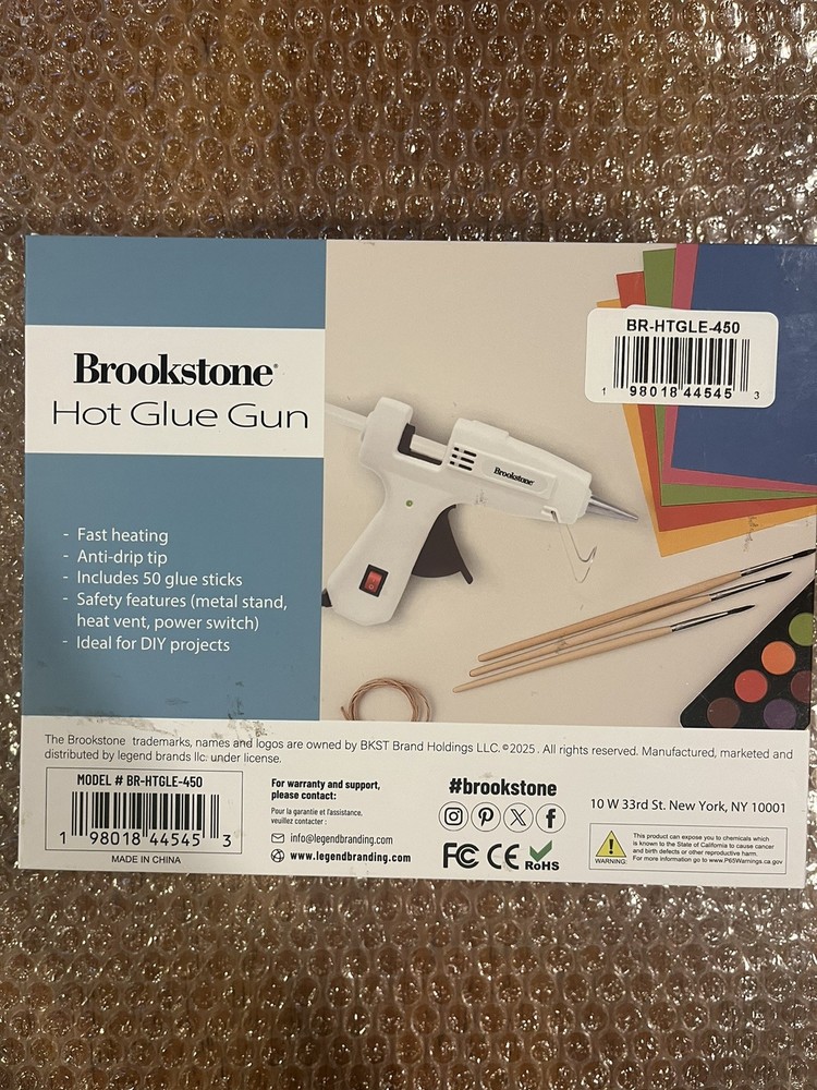 BrookStone Hot Glue Gun Includes 50 Sticks NIB