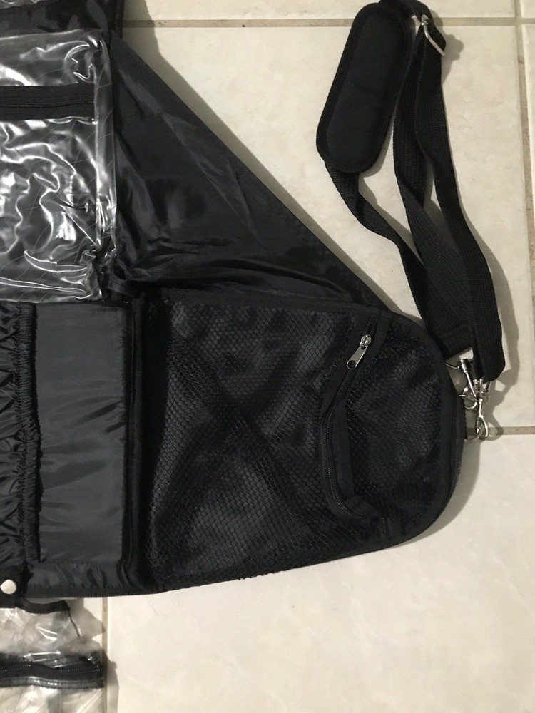 Everything Bag Multi-compartment Hanging Travel Toiletry Organizing Bag, Black