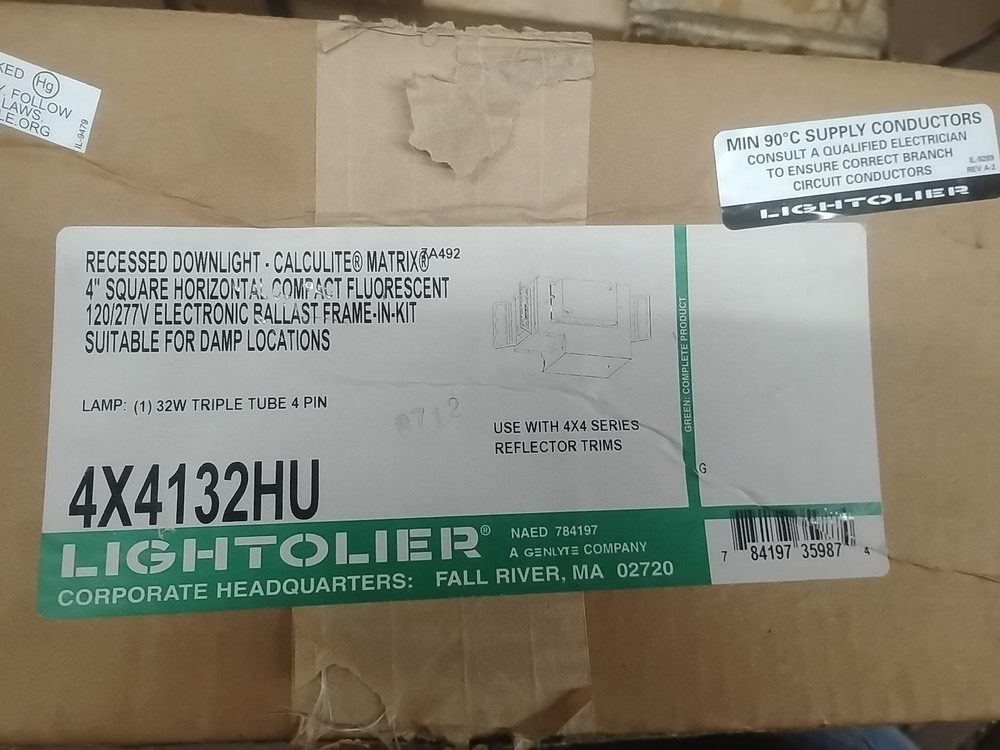 LIghtolier 4X4132HU Matrix 4" Square Frame-in Kit. New