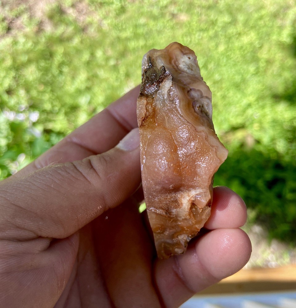 Mossy Pink Flower Agate Chunk 3.7 Oz
