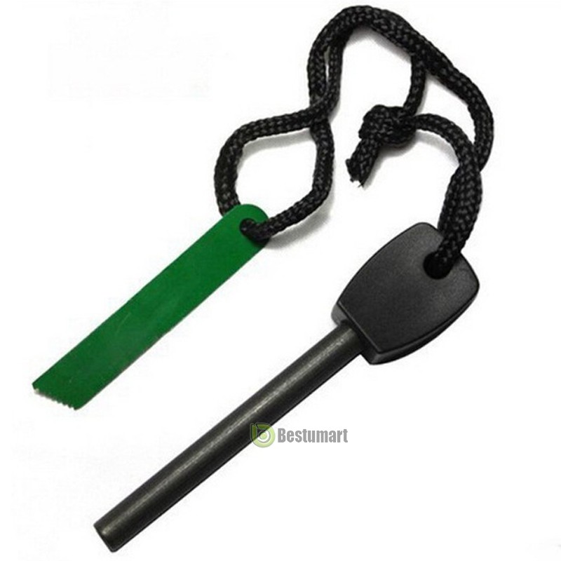Survival Magnesium Flint Stone Fire Starter Emergency Lighter Kit For Camping