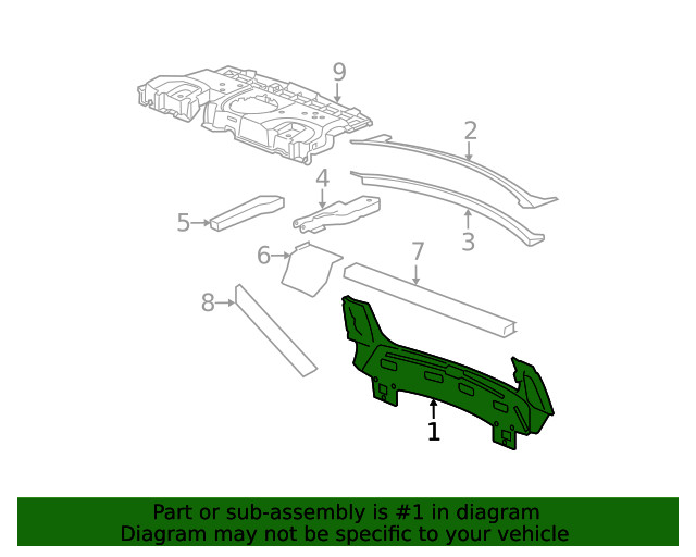Genuine GM Rear End Panel 15850338
